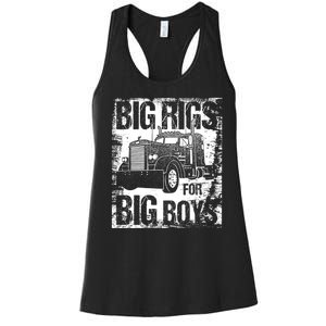 Big Rigs For Big 18 Wheeler Trucking Women's Racerback Tank