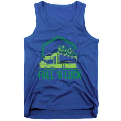 Big Rig Full Of Shamrock Luck Gift St Patricks Day Truck Driver Gift Tank Top