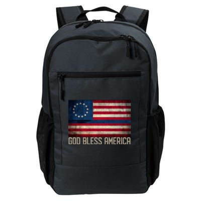 Betsy Ross Flag Blue Line God Bless America 1776 Cool Gift Daily Commute Backpack