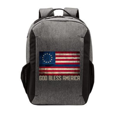 Betsy Ross Flag Blue Line God Bless America 1776 Cool Gift Vector Backpack