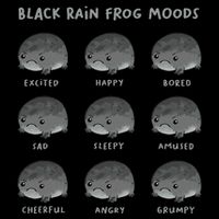 Black Rain Frog Moods Grumpy Black Desert Rain Frog Flat Bill Trucker Hat