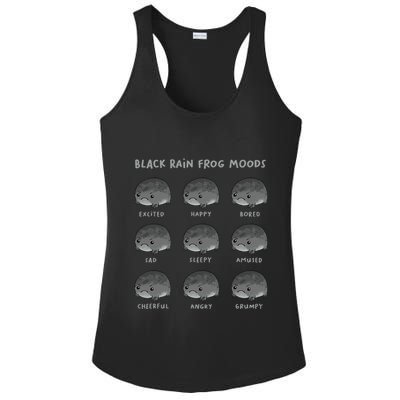 Black Rain Frog Moods Grumpy Black Desert Rain Frog Ladies PosiCharge Competitor Racerback Tank