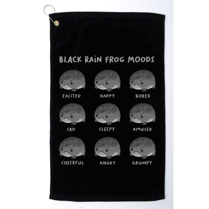 Black Rain Frog Moods Grumpy Black Desert Rain Frog Golf Towel