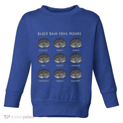 Black Rain Frog Moods Grumpy Black Desert Rain Frog Toddler Sweatshirt