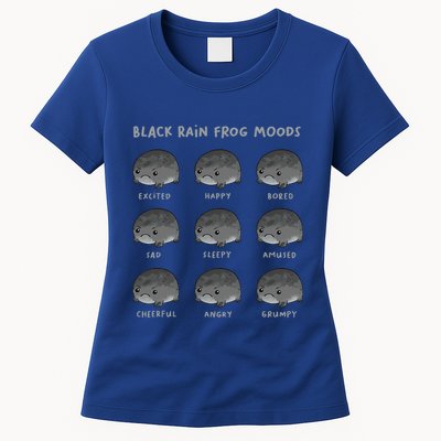 Black Rain Frog Moods Grumpy Black Desert Rain Frog Womens T-Shirt