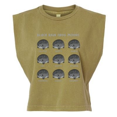 Black Rain Frog Moods Grumpy Black Desert Rain Frog Garment-Dyed Women's Muscle Tee