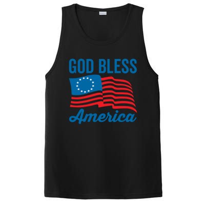 Betsy Ross Flag Usa Live Free 1776 God Bless America Gift PosiCharge Competitor Tank