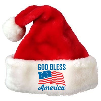 Betsy Ross Flag Usa Live Free 1776 God Bless America Gift Premium Christmas Santa Hat