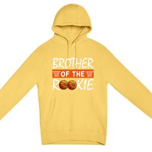 Basketball Rookie First Birthday Brother Family Matching Cute Gift Premium Pullover Hoodie