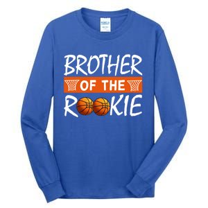 Basketball Rookie First Birthday Brother Family Matching Cute Gift Tall Long Sleeve T-Shirt