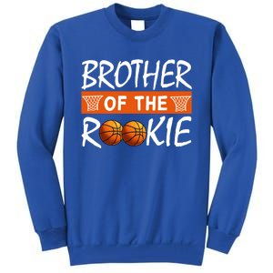 Basketball Rookie First Birthday Brother Family Matching Cute Gift Tall Sweatshirt