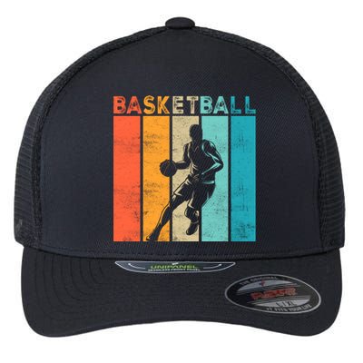 Basketball Retro For Basketball Team Sport Bball Flexfit Unipanel Trucker Cap