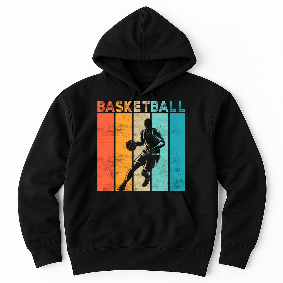 Basketball Retro For Basketball Team Sport Bball Hoodie