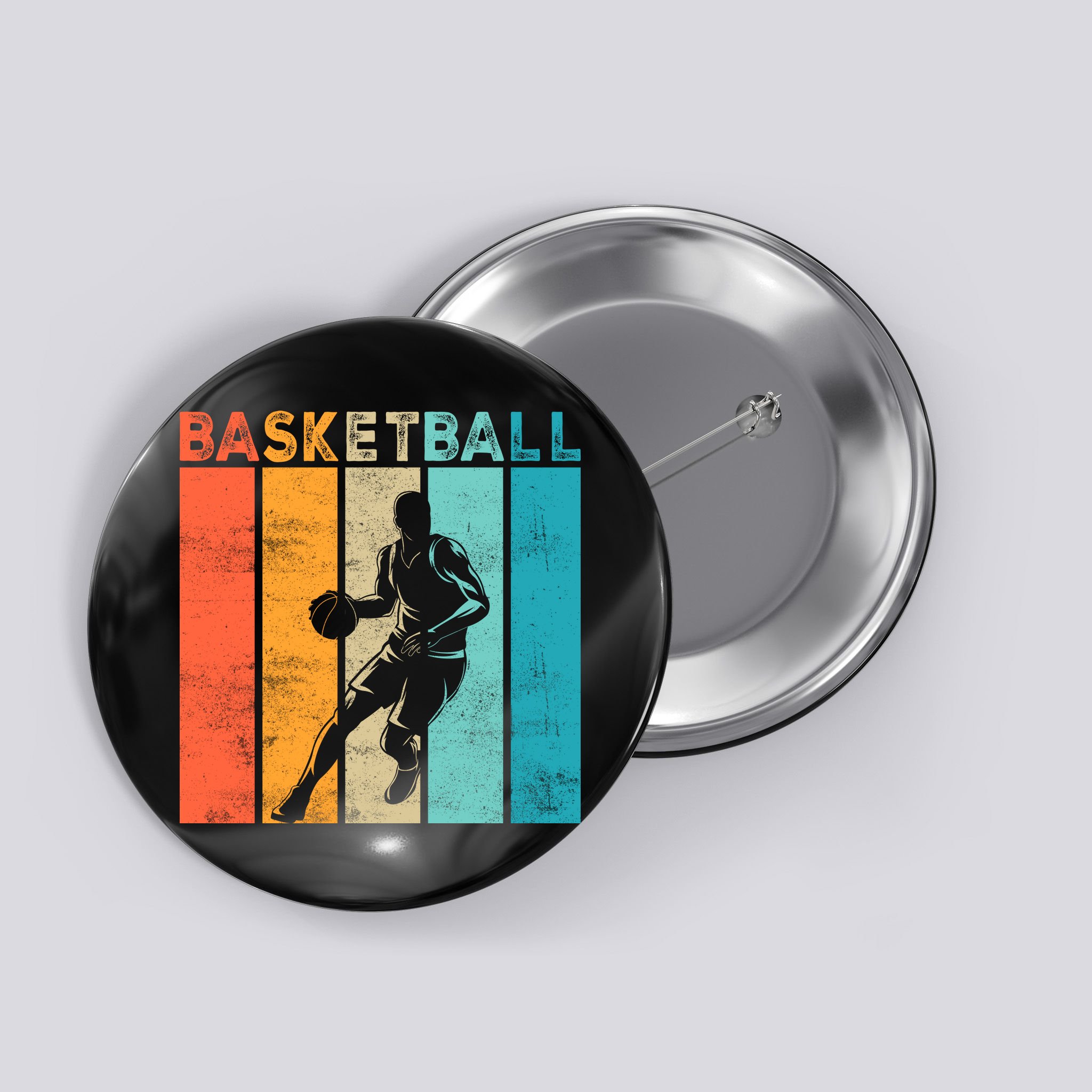 Basketball Retro For Basketball Team Sport Bball Button