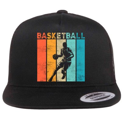 Basketball Retro For Basketball Team Sport Bball Flatbill Hat