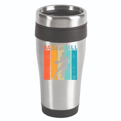 Basketball Retro For Basketball Team Sport Bball 16oz Travel Tumbler