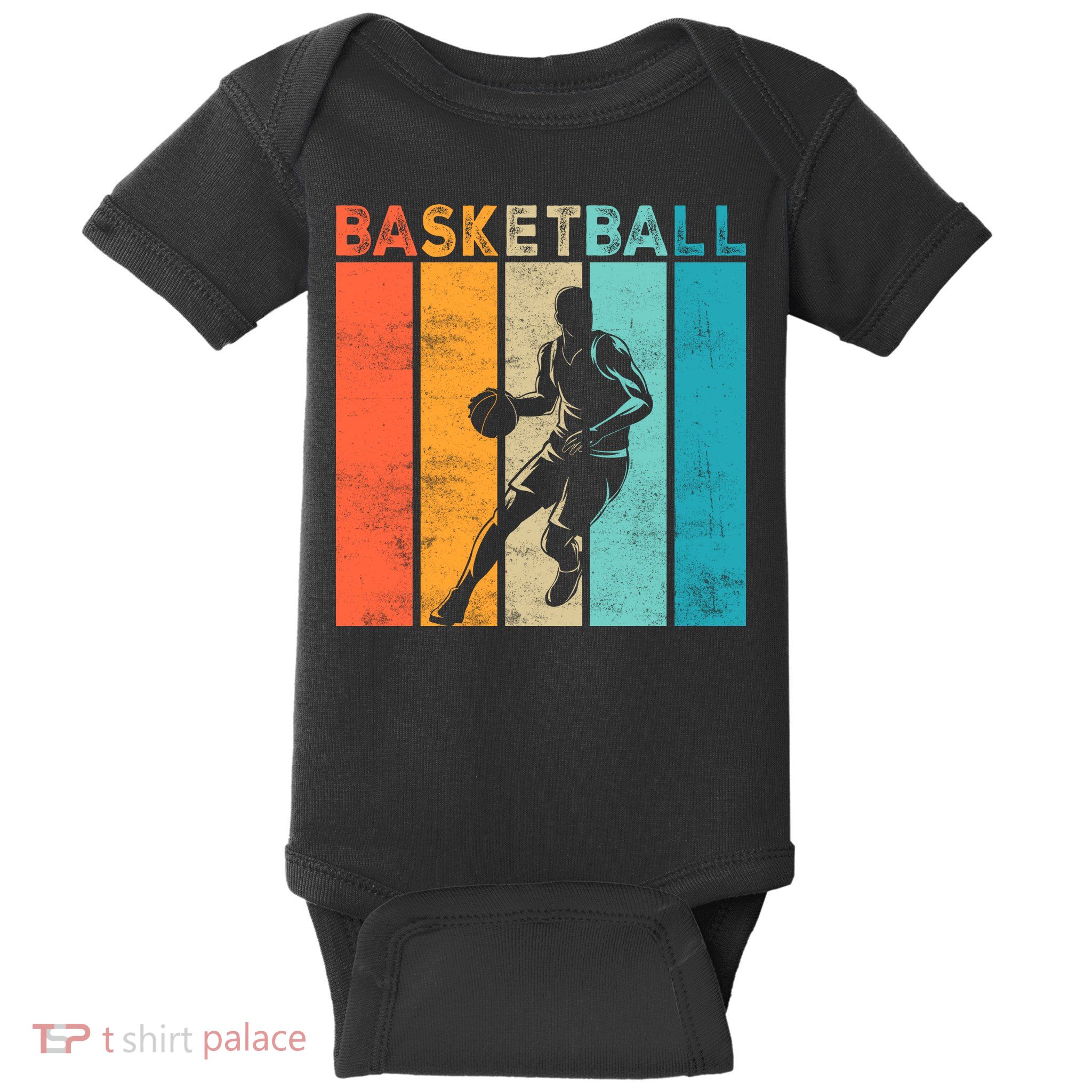 Basketball Retro For Basketball Team Sport Bball Baby Bodysuit