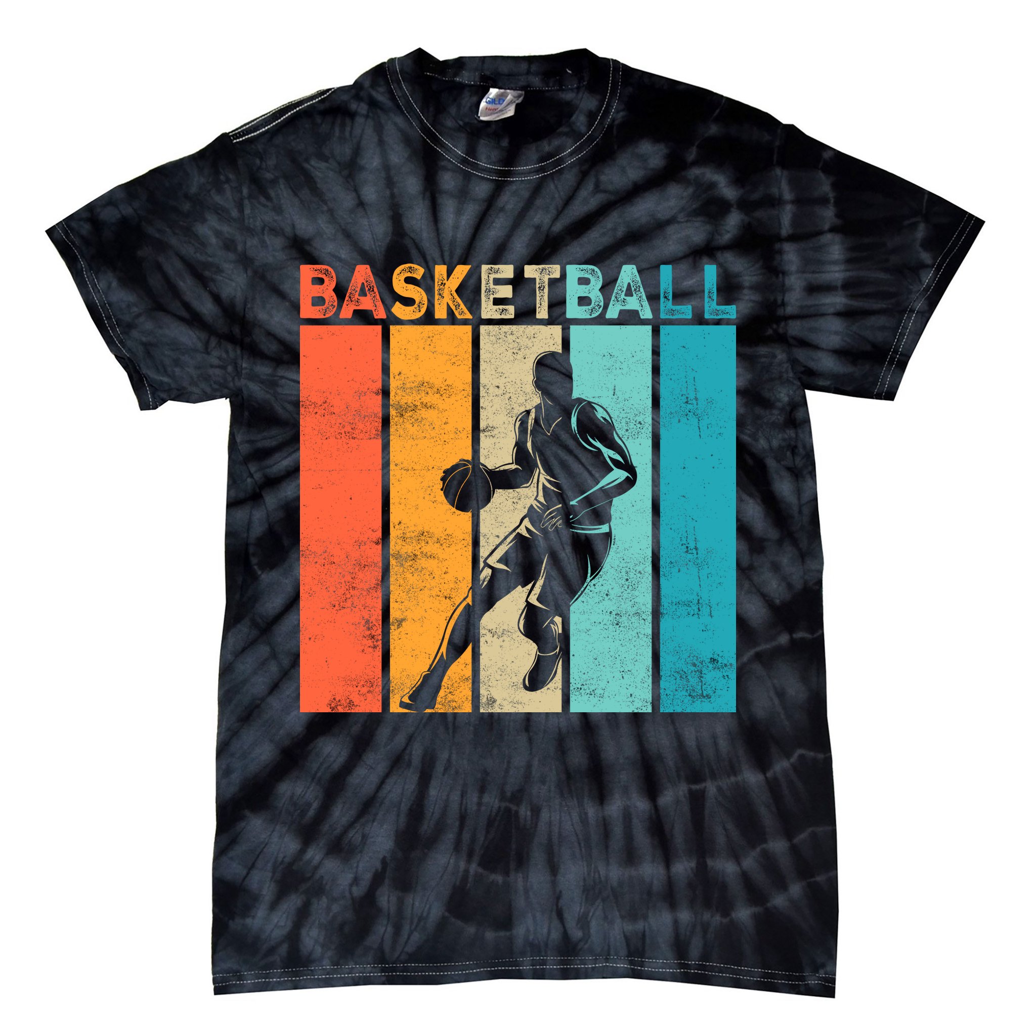 Basketball Retro For Basketball Team Sport Bball Tie-Dye T-Shirt