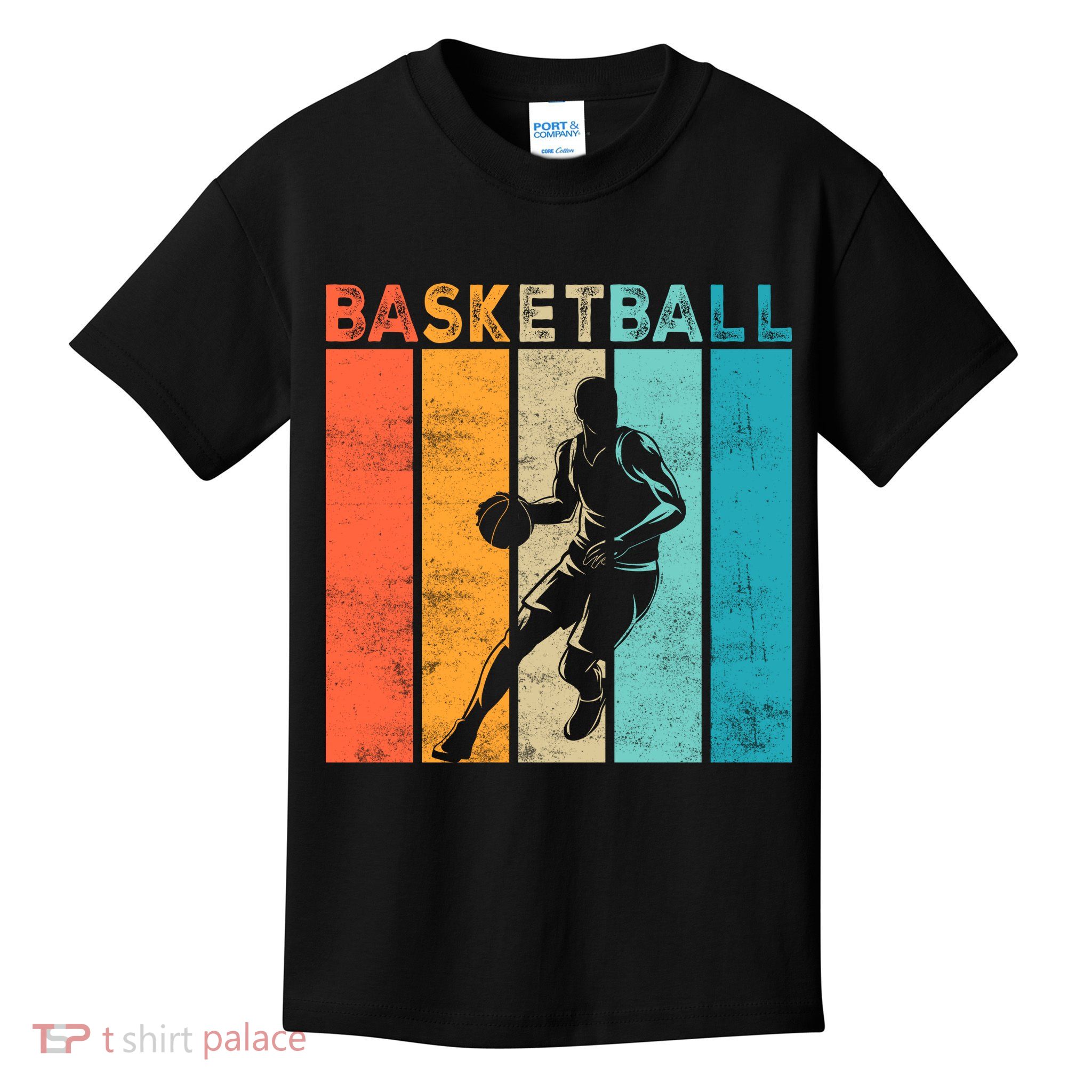 Basketball Retro For Basketball Team Sport Bball Kids T-Shirt