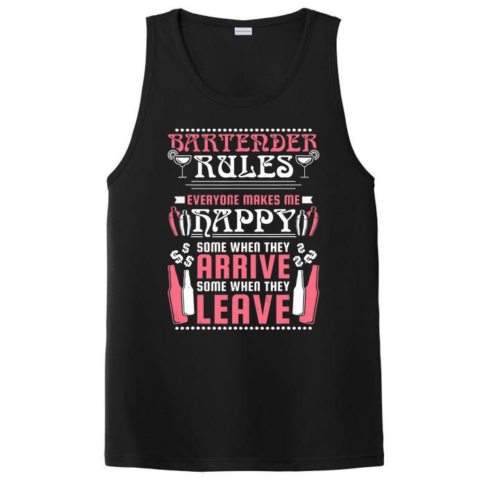 Bartender Rules, Funny Bartending PosiCharge Competitor Tank