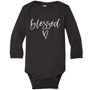 Blessed Religious Faith Christian Tee Gifts For Baby Long Sleeve Bodysuit