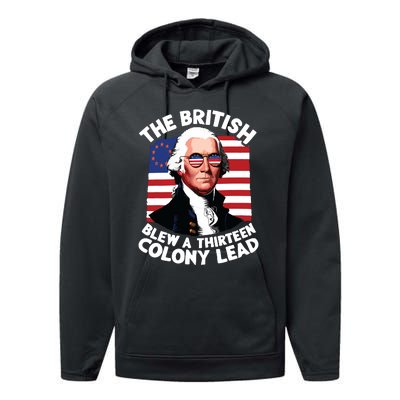 Betsy Ross Flag The British Blew A 13 Colony Lead Performance Fleece Hoodie