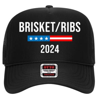 Brisket Ribs Funny Brisket Ribs 2024 High Crown Mesh Back Trucker Hat