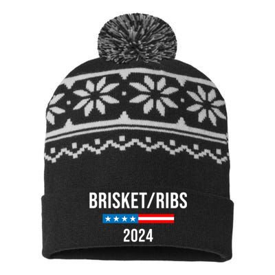 Brisket Ribs Funny Brisket Ribs 2024 USA-Made Snowflake Beanie