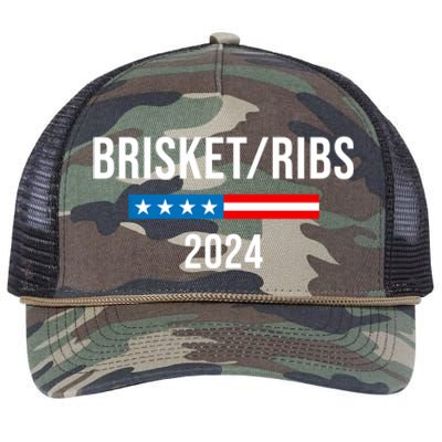 Brisket Ribs Funny Brisket Ribs 2024 Retro Rope Trucker Hat Cap