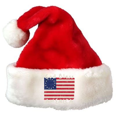 Betsy Ross Flag 13 Colonies God Bless America Gift Premium Christmas Santa Hat