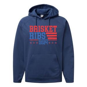 Brisket Ribs Funny Brisket Ribs 2024 Performance Fleece Hoodie