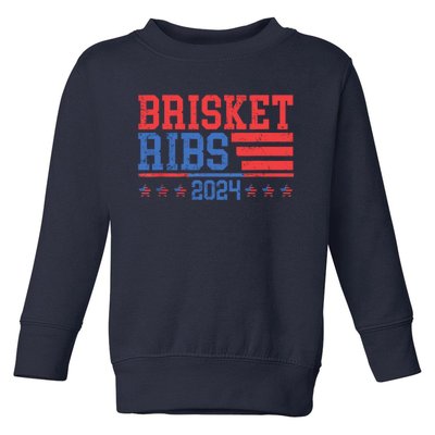 Brisket Ribs Funny Brisket Ribs 2024 Toddler Sweatshirt