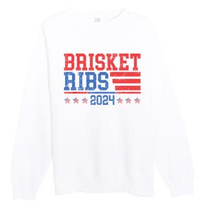 Brisket Ribs Funny Brisket Ribs 2024 Premium Crewneck Sweatshirt