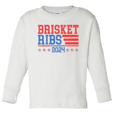 Brisket Ribs Funny Brisket Ribs 2024 Toddler Long Sleeve Shirt