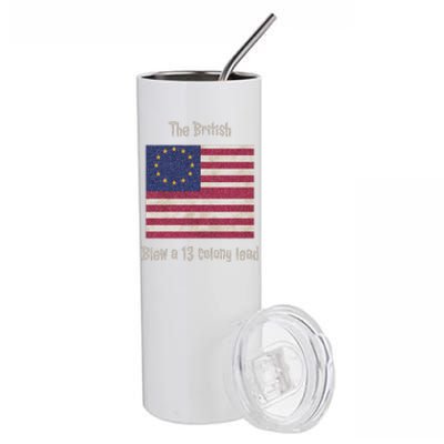 Betsy Ross Flag The British Blew A 13 Colony Lead Stainless Steel Tumbler