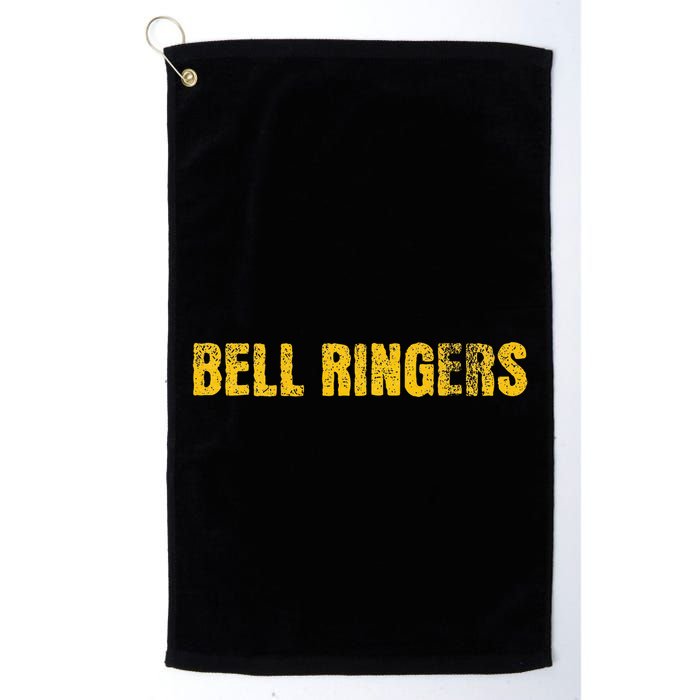 Bell Ringers Funny Handbell With Angry Face Golf Towel