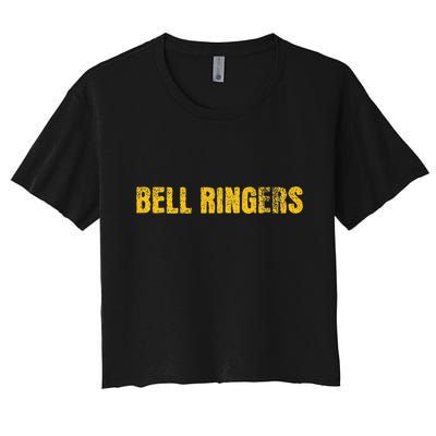 Bell Ringers Funny Handbell With Angry Face Crop Top
