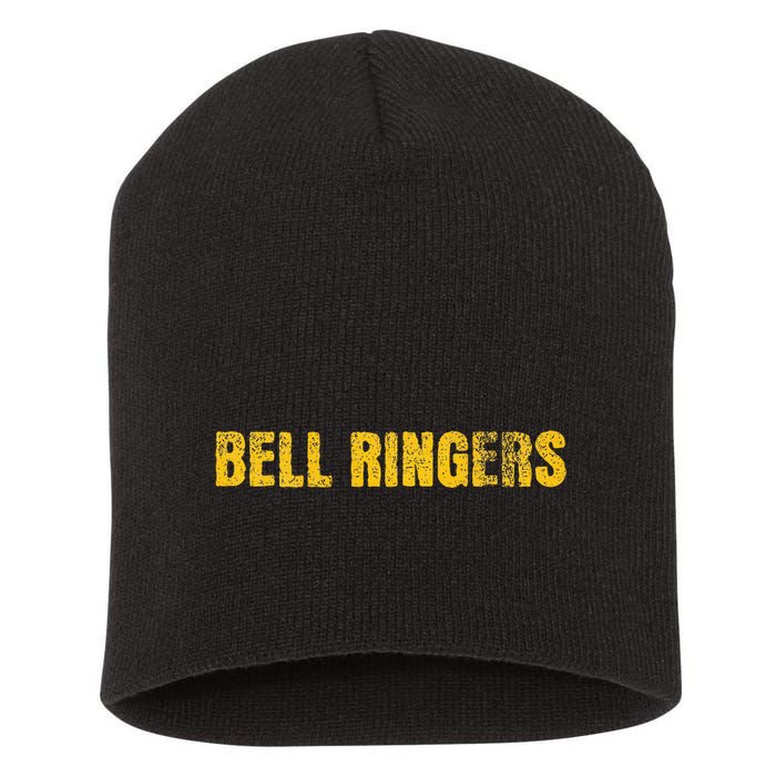Bell Ringers Funny Handbell With Angry Face Short Acrylic Beanie
