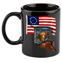 Betsy Ross Flag Patriot Drum 11oz C Handle Ceramic Mug