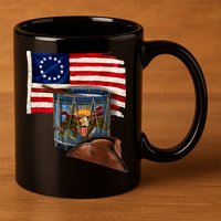 Betsy Ross Flag Patriot Drum 11oz C Handle Ceramic Mug