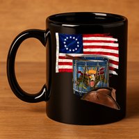 Betsy Ross Flag Patriot Drum 11oz C Handle Ceramic Mug