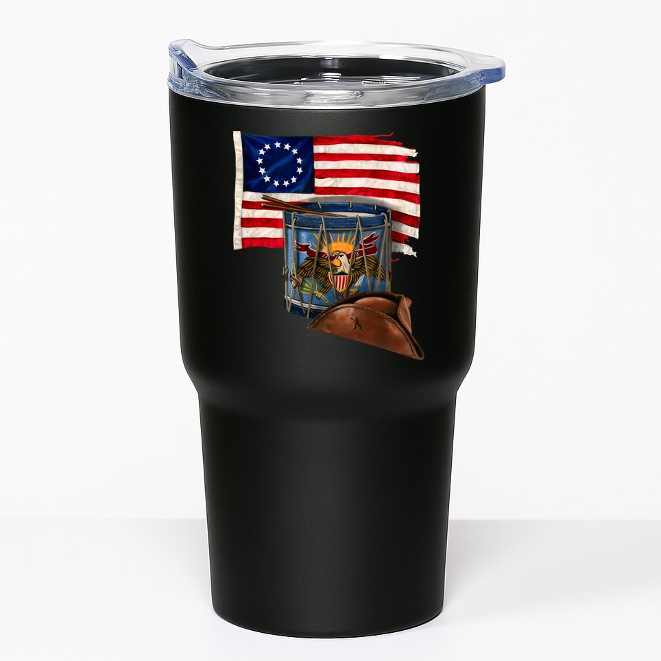 Betsy Ross Flag Patriot Drum Tumbler
