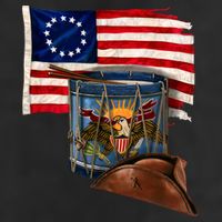 Betsy Ross Flag Patriot Drum Trucker Hat