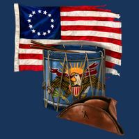 Betsy Ross Flag Patriot Drum Cooling Performance Crew T-Shirt