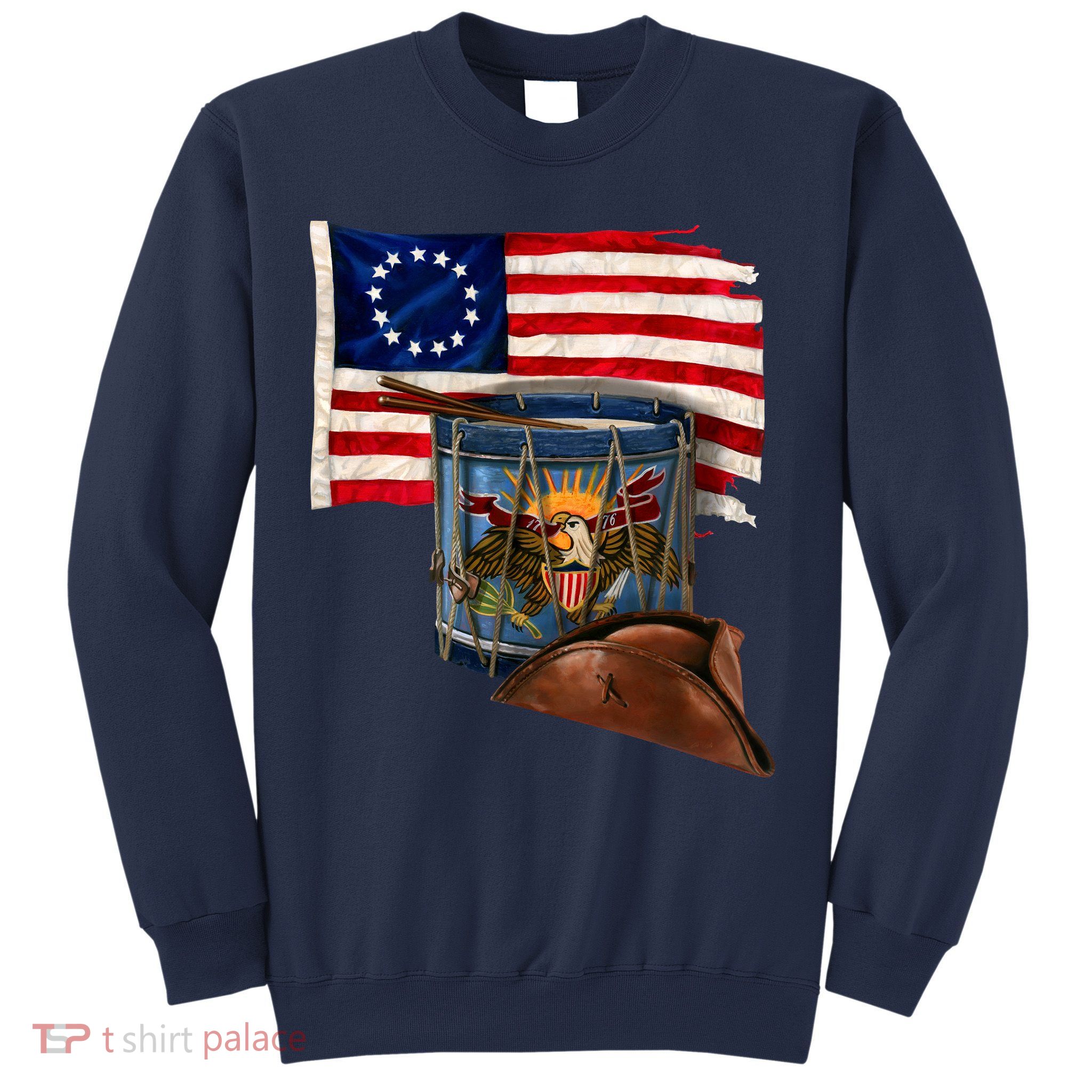 Betsy Ross Flag Patriot Drum Sweatshirt