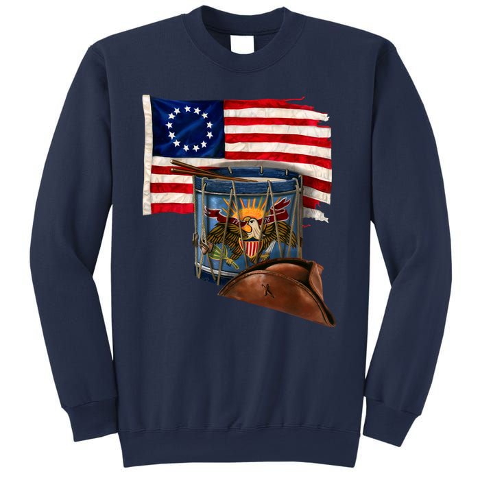 Betsy Ross Flag Patriot Drum Sweatshirt