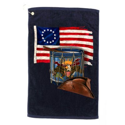 Betsy Ross Flag Patriot Drum Golf Towel