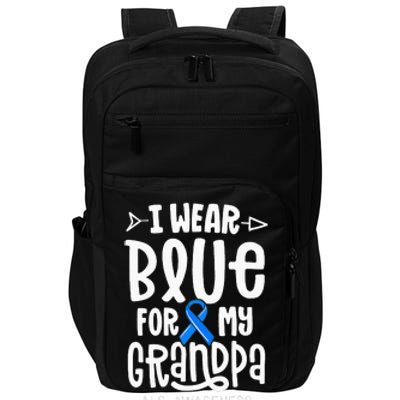 Blue Ribbon For Grandpa Disease ALS Awareness Family Cure Impact Tech Backpack