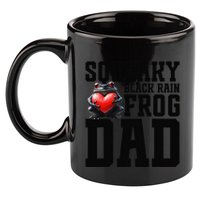 Black Rain Frog Dad Terrarium Enclosure Hide Rain Frog 11oz C Handle Ceramic Mug