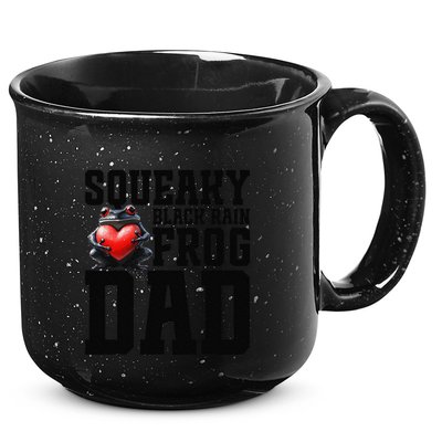 Black Rain Frog Dad Terrarium Enclosure Hide Rain Frog 15oz Campfire Ceramic Mug